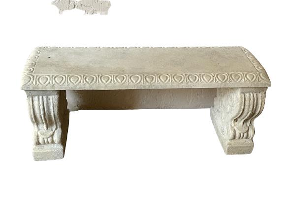 OUTDOOR STONE GARDEN BENCH 39" (1 of 3)