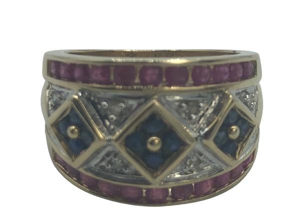 14K GOLD AND GEMSTONE RING SIZE 6.5 (1 of 4)