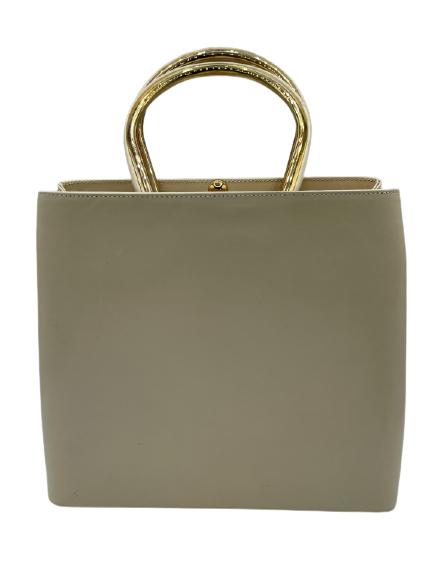ANDREA PFISTER ITALY BEIGE LEATHER HANDBAG (1 of 8)