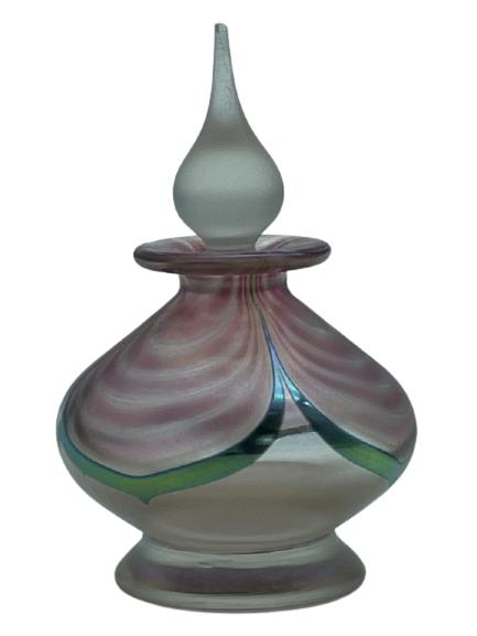 VTG STUART ABELMAN ART GLASS PERFUME BOTTLE 4" (1 of 4)