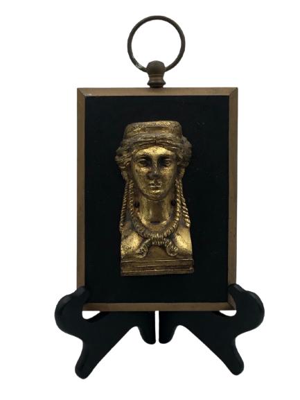 VINTAGE WOOD & METAL WALL PLAQUE 9" TALL (1 of 5)