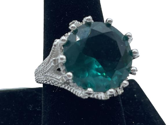 FUN! STERLING SILVER COCKTAIL RING: FUN! STERLING SILVER COCKTAIL RING -SIZE 9 1/2-12.7 G