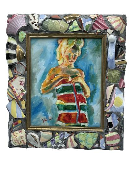 MACKENZIE CHILDS RARE VINTAGE PUTTY SHARD FRAME (1 of 6)