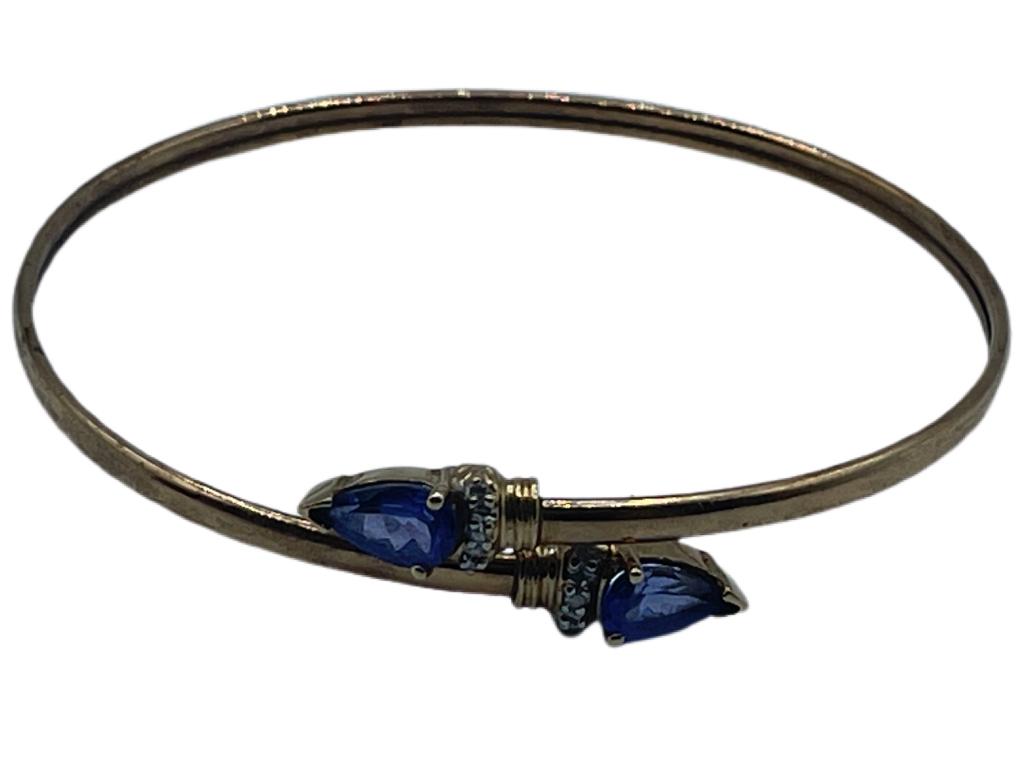 DELICATE 14K GOLD, DIAMOND, AND GEMSTONE BRACELET (1 of 2)