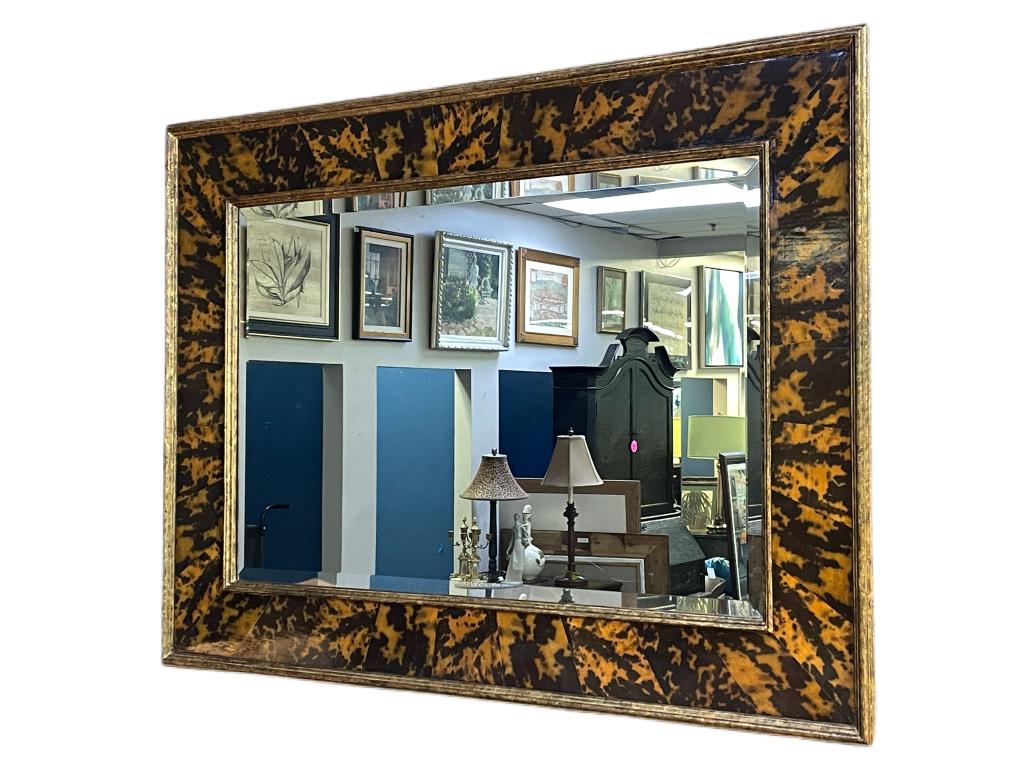 VINTAGE COASTAL MODERN FAUX TORTOISE MIRROR (1 of 3)