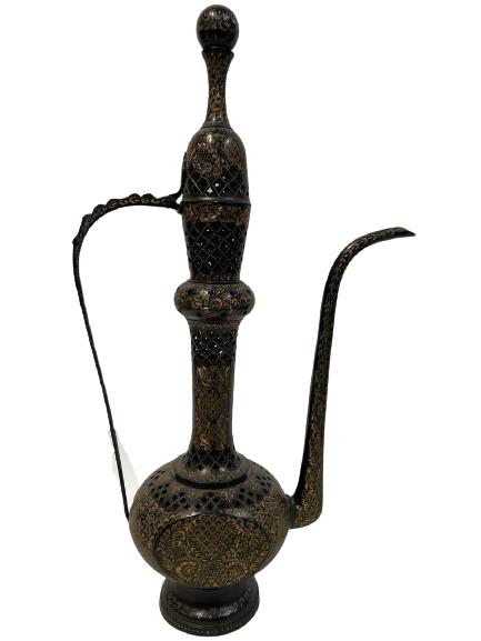 1960'S INDIAN TINNED COPPER DECORATIVE EWER 28.5" (1 of 9)