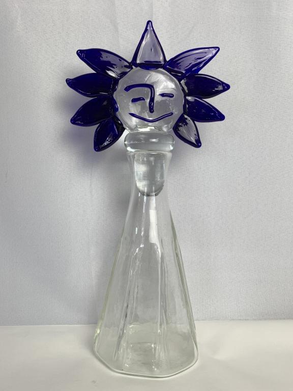 VINTAGE MURANO STYLE ART GLASS SUN DECANTER 19" (1 of 4)