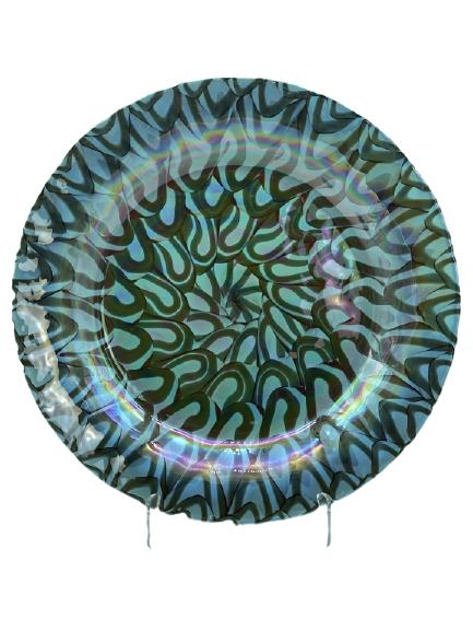 FERRO MURANO ITALIAN ART GLASS CHARGER PLATE 17" (1 of 6)