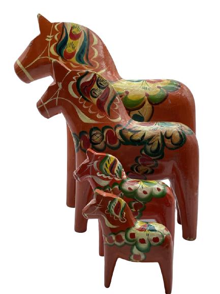 3 TILLY G.A. OLSSON DANISH MODERN DALA HORSES 16" (1 of 11)