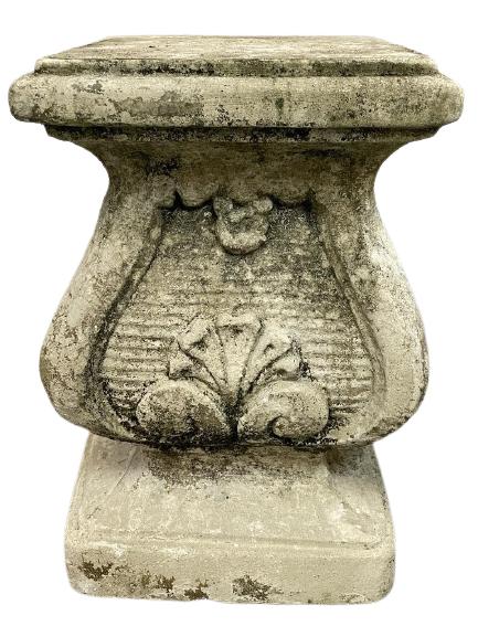 REGENCY STYLE OUTDOOR STONE STATUE BASE 15" (1 of 3)