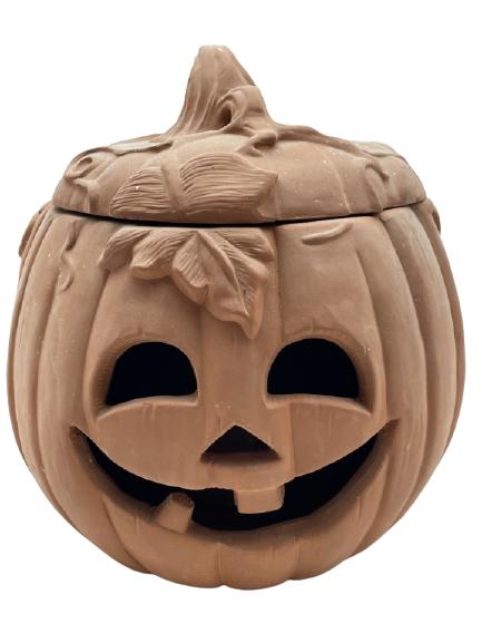 VINTAGE TERRACOTTA HALLOWEEN JACK O LANTERN 11" (1 of 4)