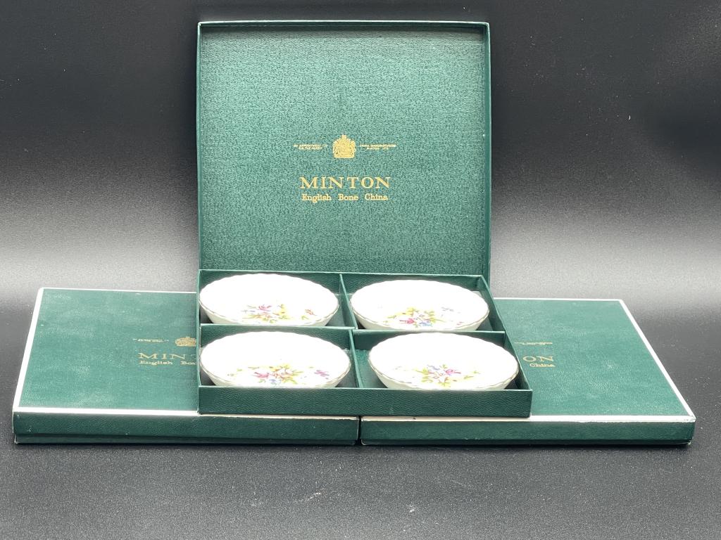 3 SETS OF MINTON SALT DISHES SMALL PLATES  (12 PC) (1 of 3)