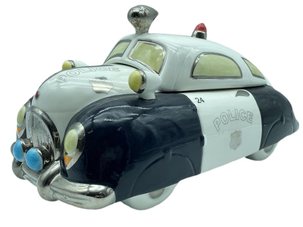 CAVANAGH  POLICE COP CAR COOKIE JAR CANNISTER 13" (1 of 6)