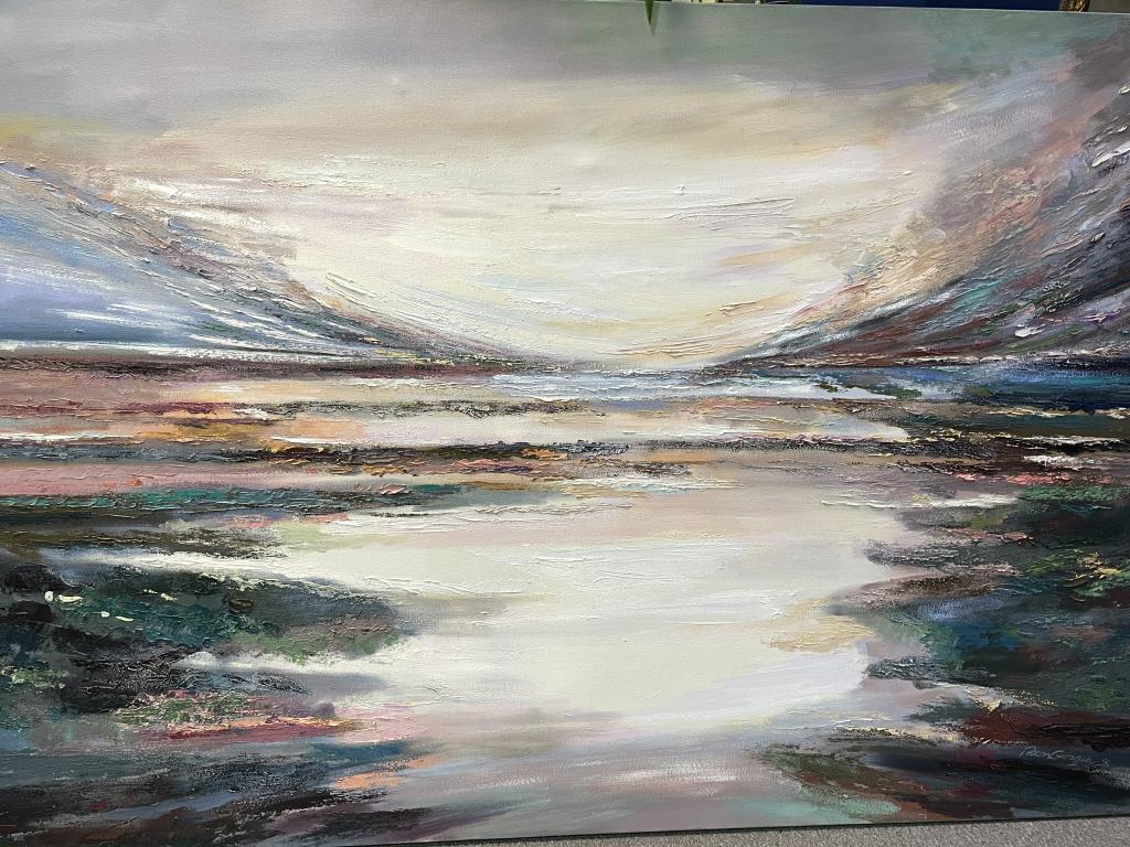 LARGE BEN GEORGIA ABSTRACT PAINTING 72" (1 of 4)