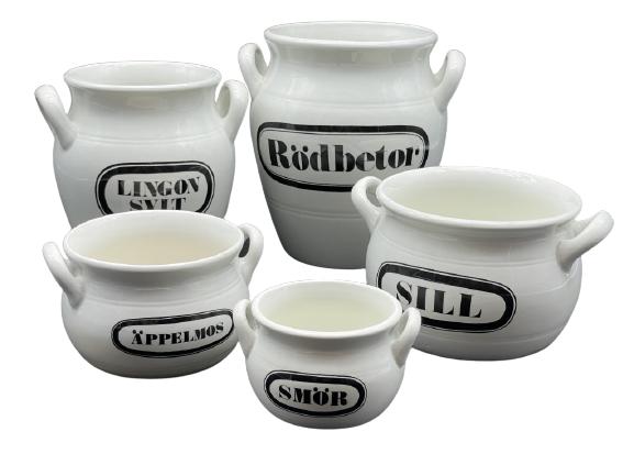 SET OF 5 GUSTAVSBERG SWEDEN POTTERY JUGS: SET OF 5 GUSTAVSBERG SWEDEN POTTERY JUGS
