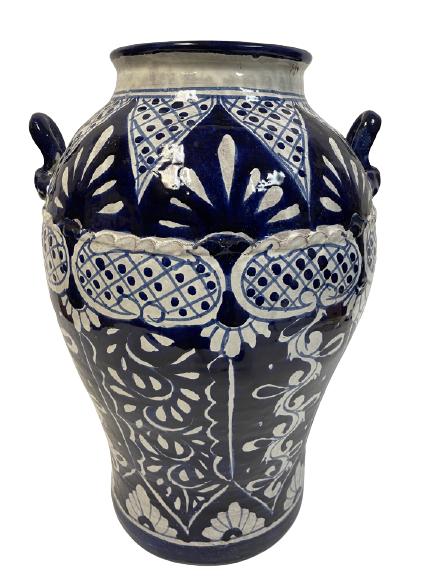 VINTAGE MEXICAN TALEVARA GARDEN PLANTER VASE 19" (1 of 4)