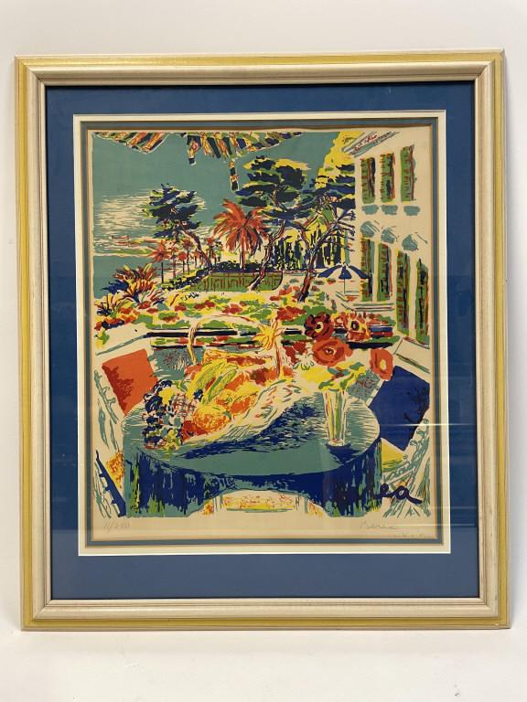 D. BEREA "FLOWERS ON THE VERANDA" SIGNED PRINT 27" (1 of 5)