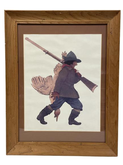 MAXFIELD PARRISH "THANKSGIVING" LITHOGRAPH 28" (1 of 4)