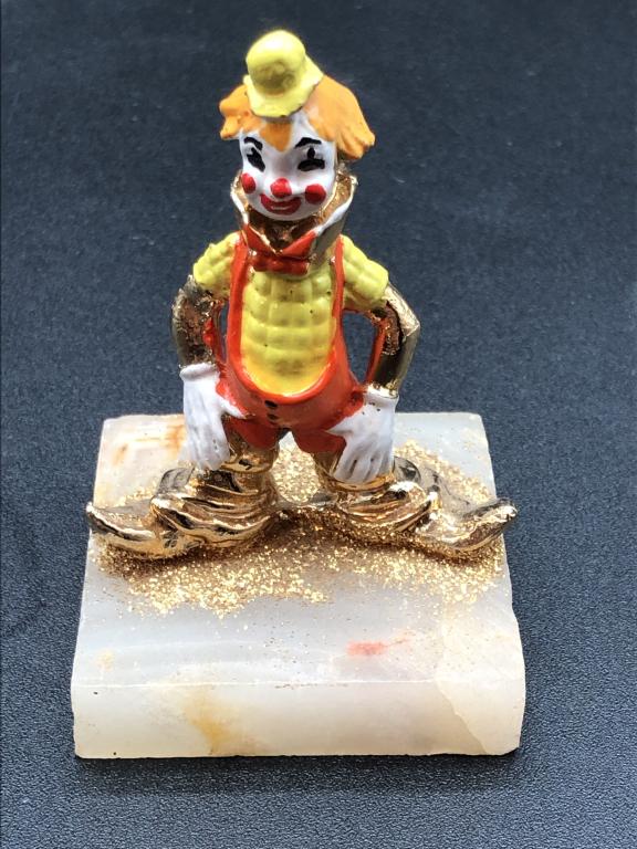 VINTAGE  ORIGINAL 24K GOLD PLATED CLOWN (1 of 2)
