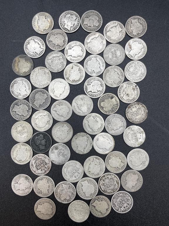 54 1900 -1910 DIMES UNITED STATES CURRENCY (1 of 5)
