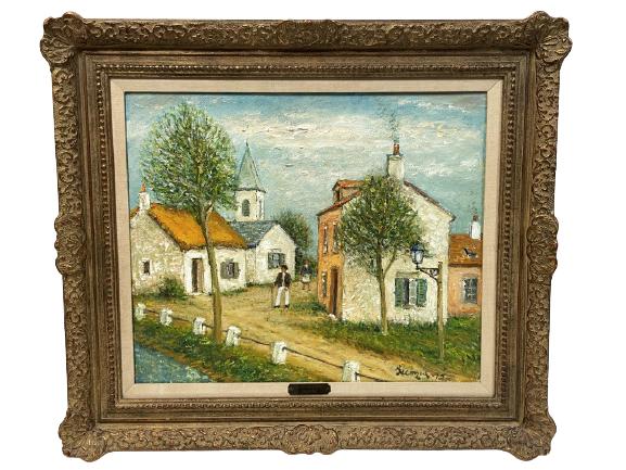 ALOIS LECOQUE LANDSCAPE OIL PAINTING 32" (1 of 5)