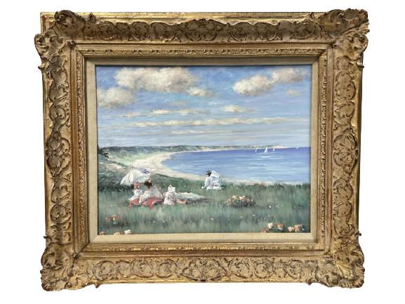 WILLIAM MERRITT CHASE IDLE HOURS PAINTING 28" (1 of 4)