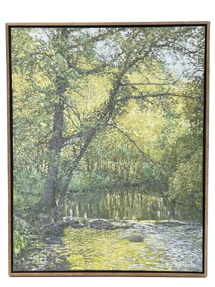 WM TACKE SPRING FLOWER EXPRESSIONIST PAINTING 29" (1 of 5)