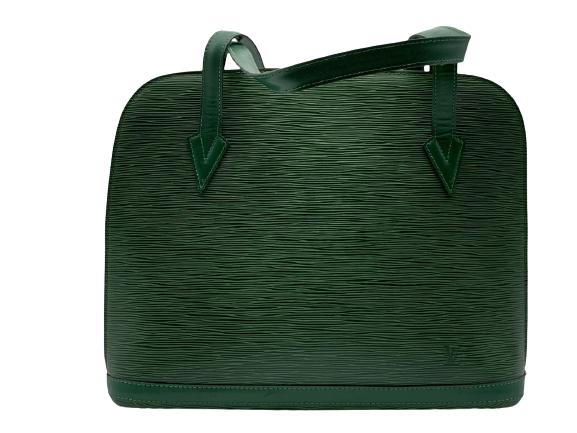 VTG LOUIS VUITTON GREEN EPI LEATHER LUSSAC BAG (1 of 5)