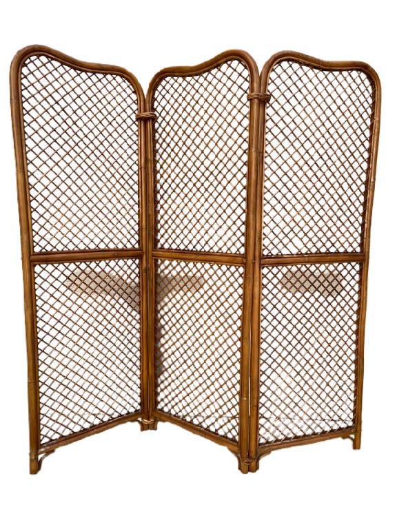 VTG BAMBOO RATTAN ROOM DIVIDER PRIVACY SCREEN (1 of 8)