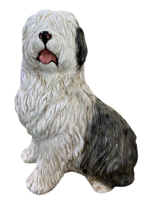 LARGE CERAMIC OLD ENGLISH SHEEPDOG STATUE 35" (1 of 5)