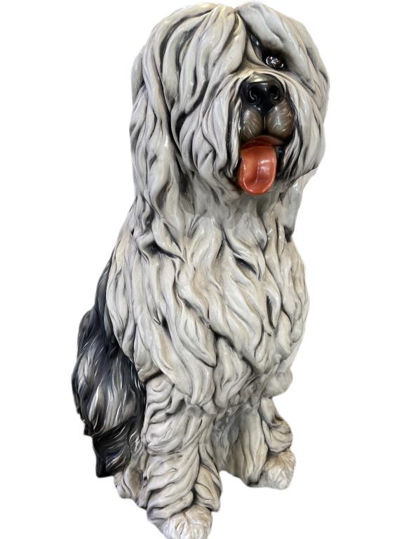LARGE CERAMIC OLD ENGLISH SHEEPDOG STATUE 29" (1 of 7)