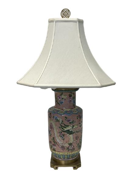 VINTAGE MAITLAND SMITH CHINOISERIE TABLE LAMP 28" (1 of 8)