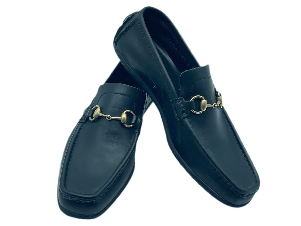 GUCCI MEN'S BLACK LEATHER LOAFERS (1 of 4)