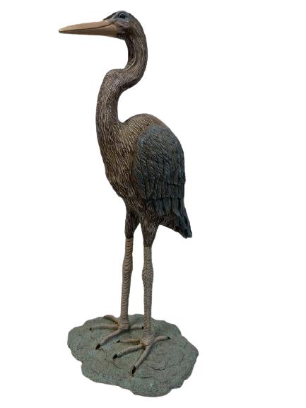 OUTDOOR COASTAL CRANE BIRD SCULPTURE 33" (1 of 8)