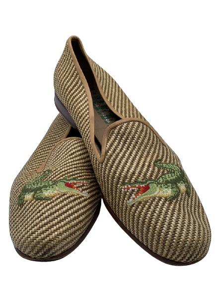 STUBBS AND WOOTON ALLIGATOR DRIVING LOAFERS: STUBBS AND WOOTON ALLIGATOR DRIVING LOAFERS -SZ 9