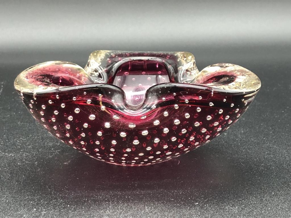 VTG MURANO INSPIRED ART GLASS BOWL OR TRINKET DISH: VTG MURANO INSPIRED ART GLASS BOWL OR TRINKET DISH