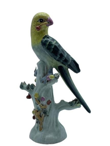 VINTAGE MAJOLICA CERAMIC PARROT FIGURINE 10" (1 of 3)