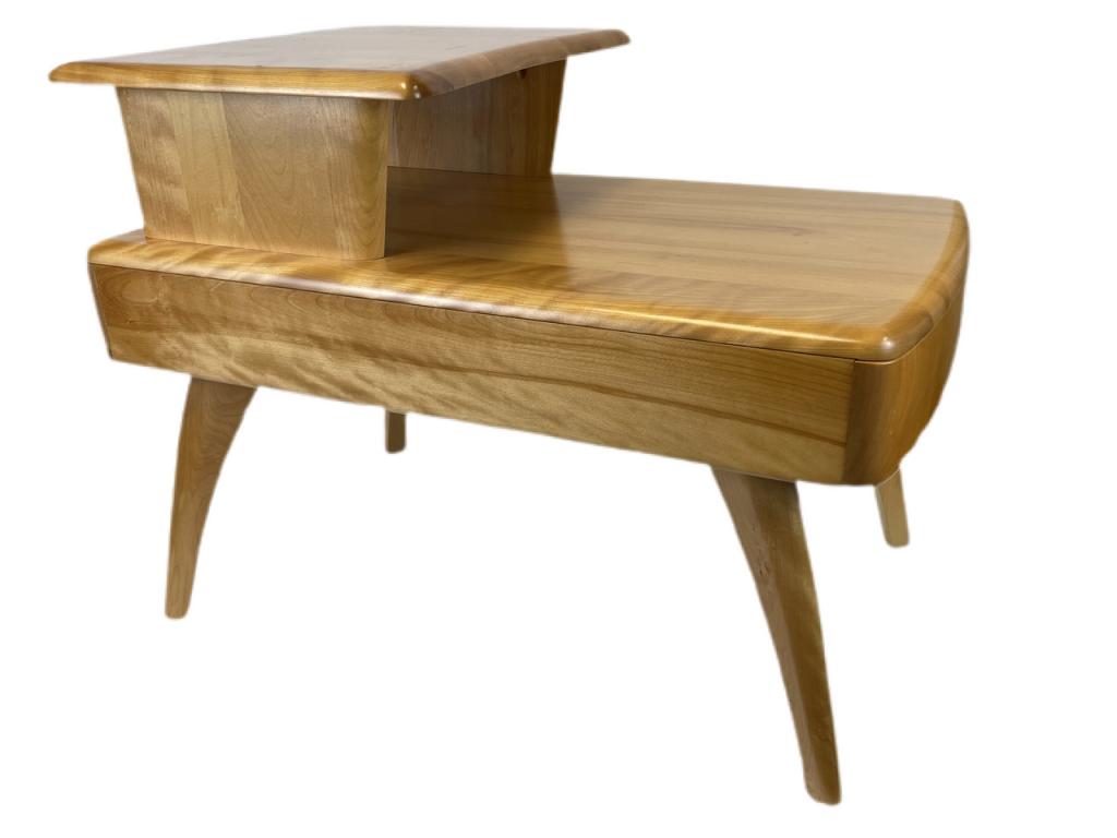 MID MOD HEYWOOD WAKEFIELD STEP END TABLE W DRAWER (1 of 5)