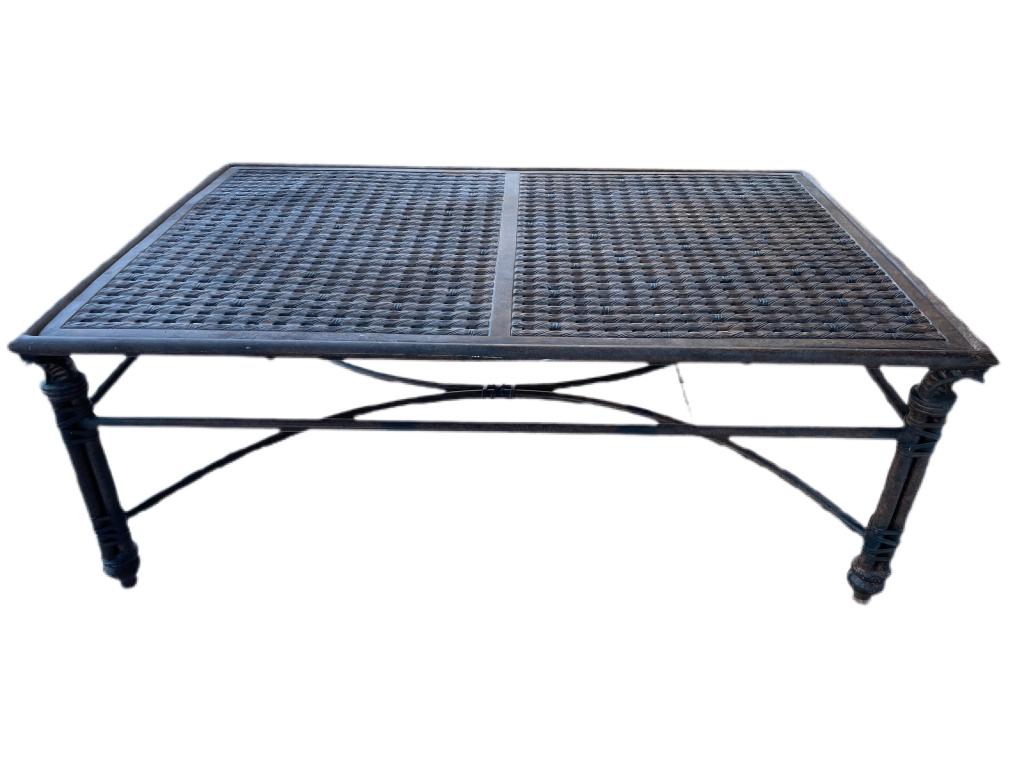 CASTELLE FAUX BAMBOO ALUMINIUM OUTDOOR  TABLE 50" (1 of 6)