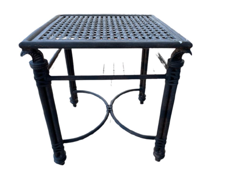 CASTELLE FAUX BAMBOO ALUMINIUM OUTDOOR TABLE 22" (1 of 4)