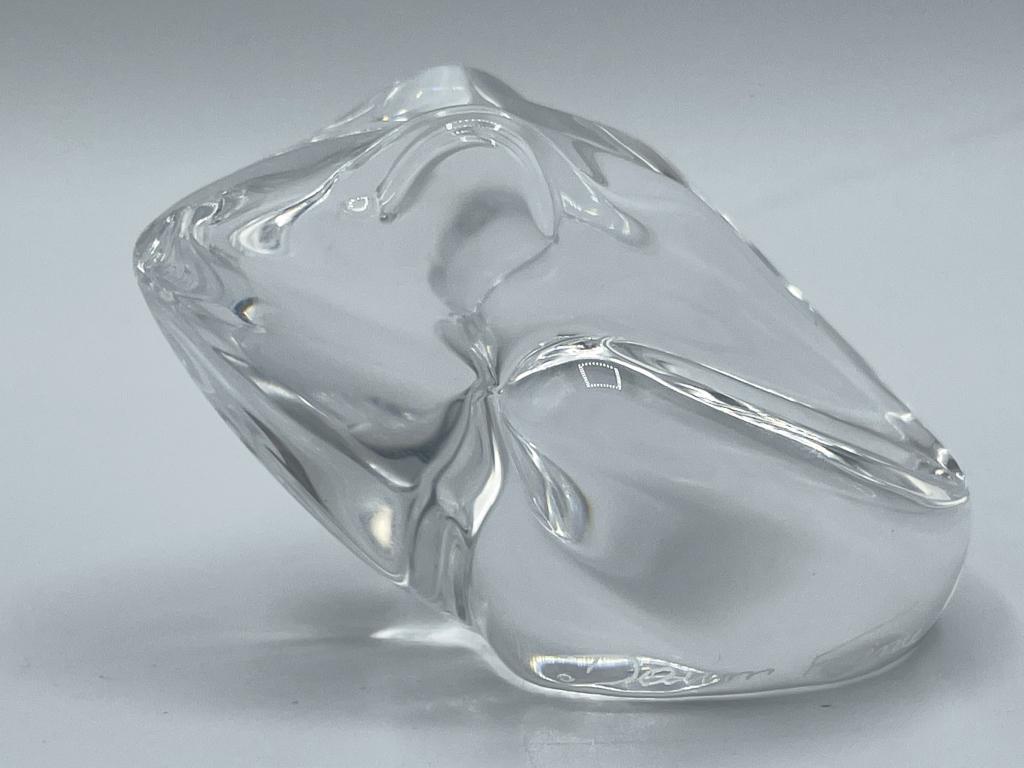 VINTAGE DAUM FRANCE CRYSTAL GLASS FROG FIGURINE 3" (1 of 5)