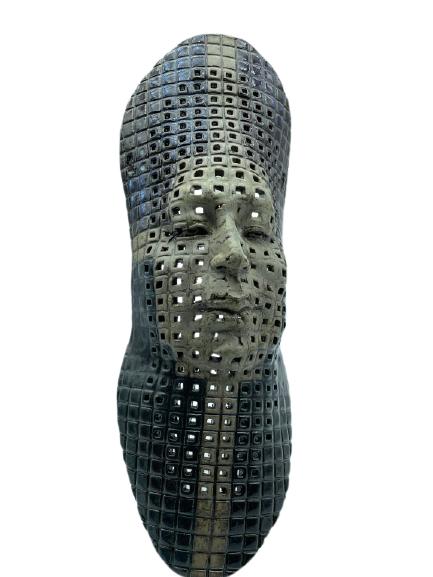 MICHAEL BARNES SIGNED CERAMIC ART MASK 18" (1 of 5)