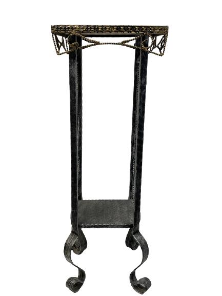 METAL WROUGHT IRON SIDE TABLE WITH TILE TOP 34" (1 of 7)