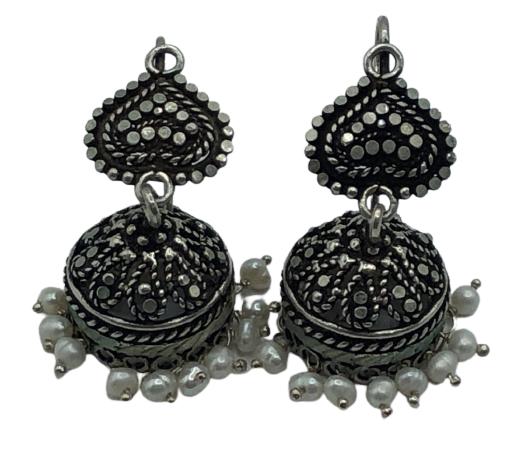 VINTAGE STERLING SILVER DANGLE EARRINGS (1 of 2)