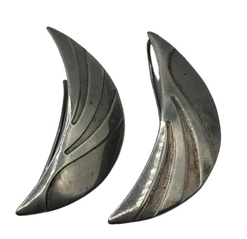 STERLING SILVER HALF MOON EARRINGS (1 of 2)