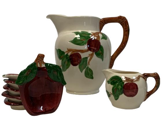 6 RARE VINTAGE FRANCISCAN "APPLE ENTERTAINING SET (1 of 2)