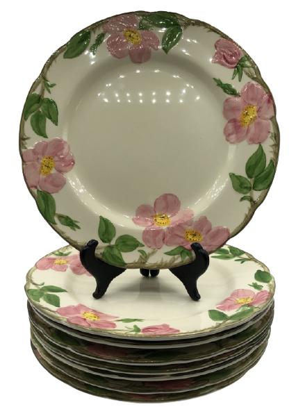 8 VTG FRANCISCAN "DESERT ROSE" PLATES 8" (1 of 2)