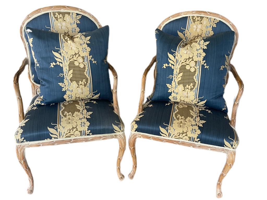 PAIR OF 2 ELEGANT FRENCH REGENCY STYLE SIDE CHAIRS (1 of 4)