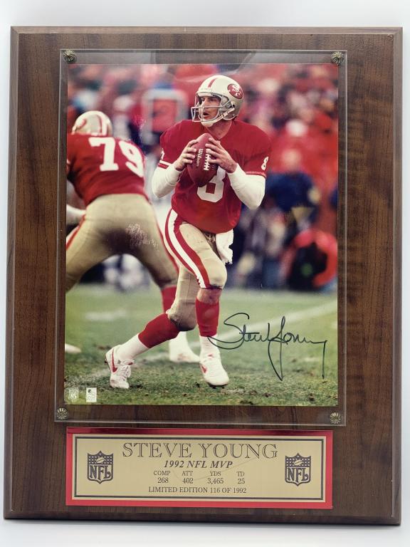 STEVE YOUNG 1992 NFL MVP LIMITED EDITION SIGNED (1 of 2)