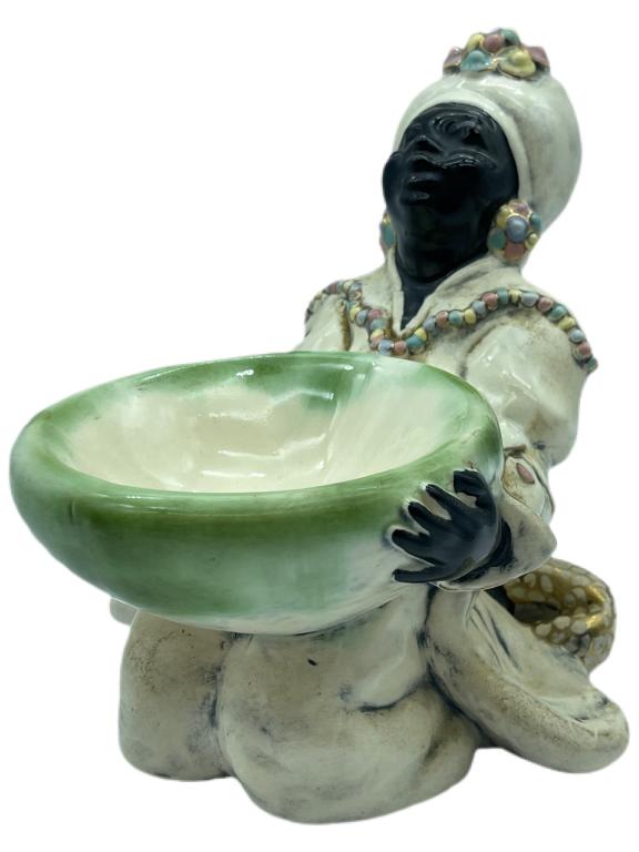 BLACKAMORE CERAMIC FIGURE HOLDING A BOWL (1 of 7)